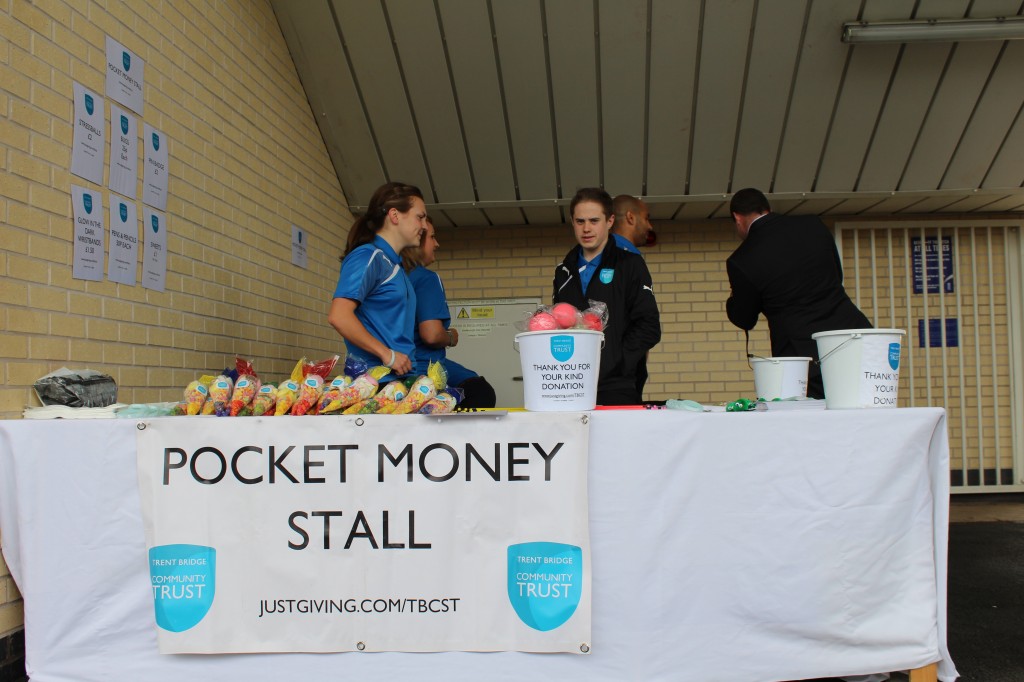 Spare change, visit the Trent Bridge Trust stall, and money goes to charity.