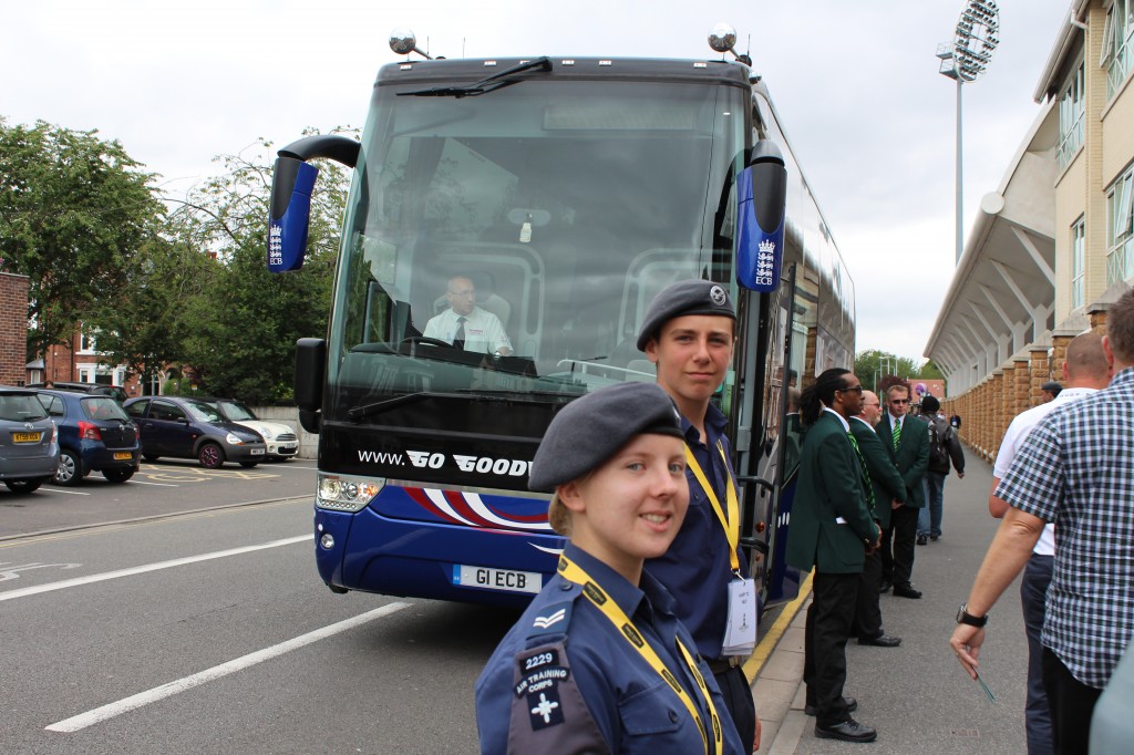 Air Force Cadets standing guard as our visitors New Zealand arrive.